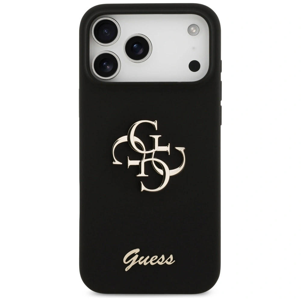 Kryt Guess Silicone Big 4G Script Apple iPhone 17 Pro Max black