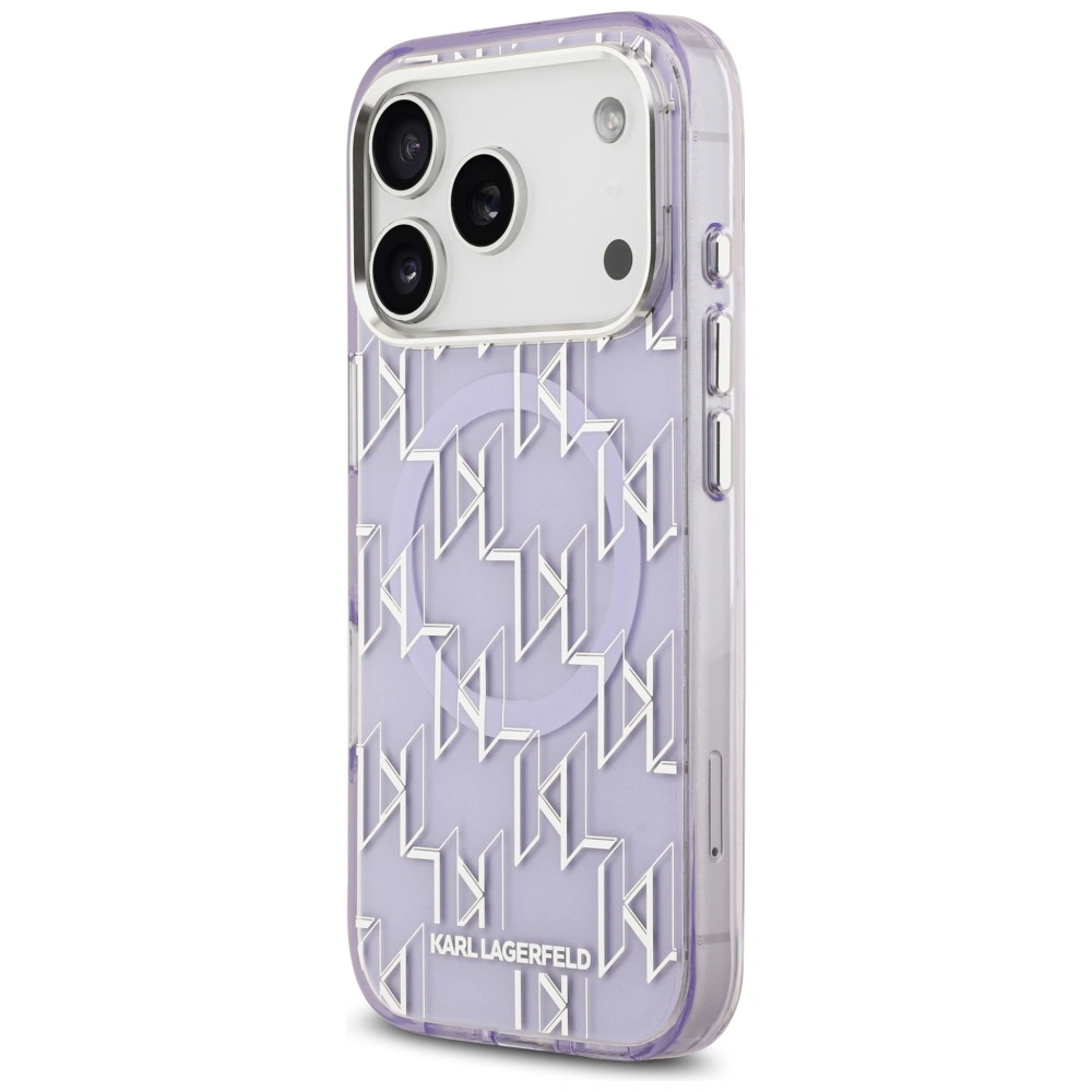 Kryt Karl Lagerfeld IML KL Monogram MagSafe Apple iPhone 17 Pro purple