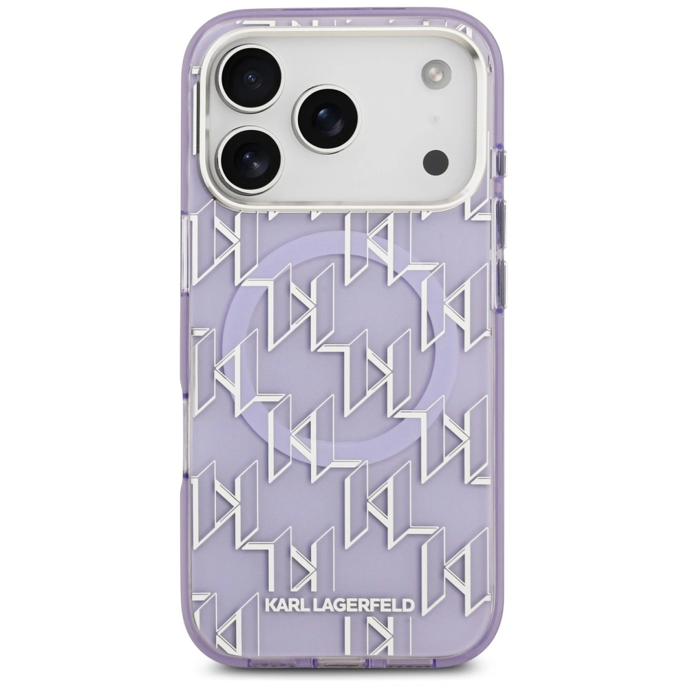 Kryt Karl Lagerfeld IML KL Monogram MagSafe Apple iPhone 17 Pro purple