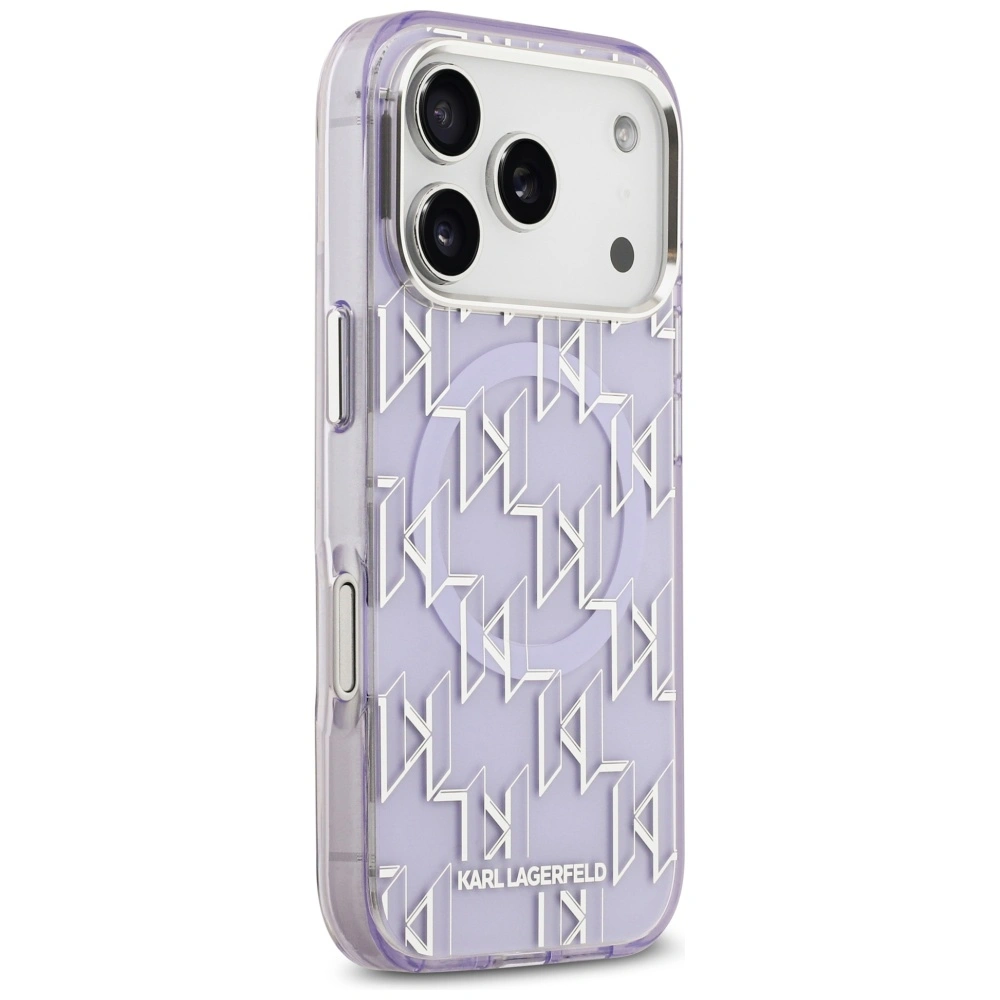 Kryt Karl Lagerfeld IML KL Monogram MagSafe Apple iPhone 17 Pro purple