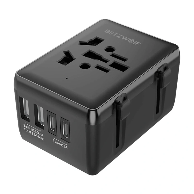 Síťová nabíječka Blitzwolf BW-TA1 4-in-1 Travel Adapter 2xUSB-A, USB-C, USB-C PD 20W