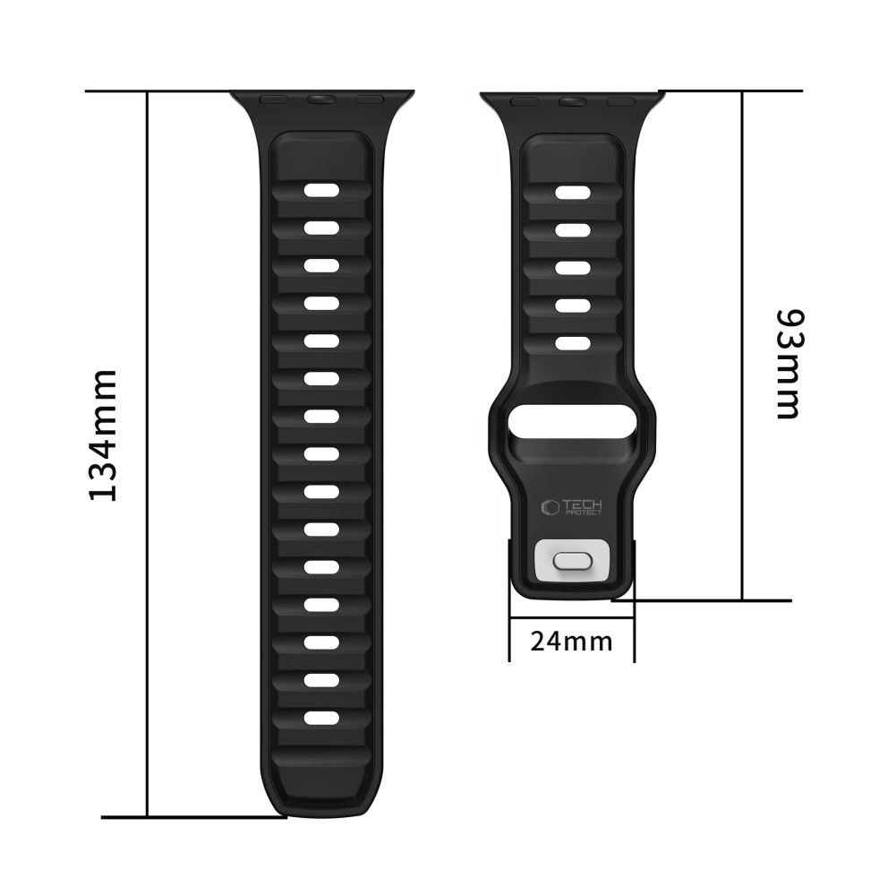 Tech-Protect IconBand Line Apple Watch 8 / 9 / 10 / 11 / SE / Ultra 44/45/46/49mm Black/orange