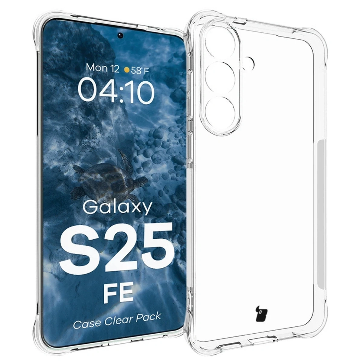 Kryt Bizon Case Clear Pack case + 2x tempered glass Samsung Galaxy S25 FE