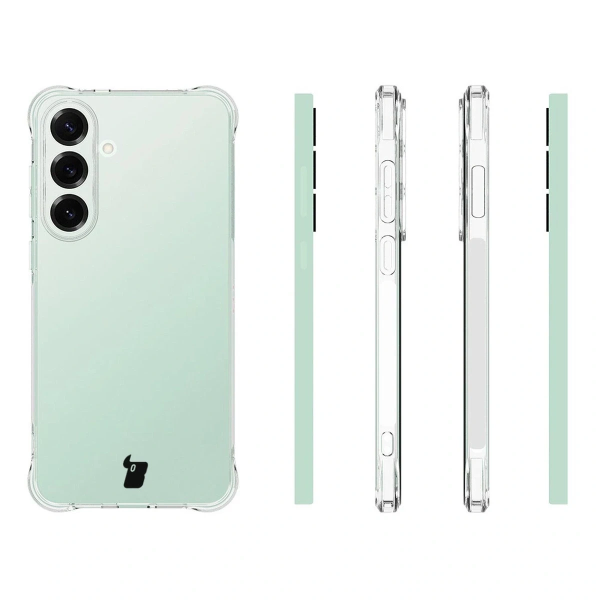 Kryt Bizon Case Clear Pack case + 2x tempered glass Samsung Galaxy S25 FE