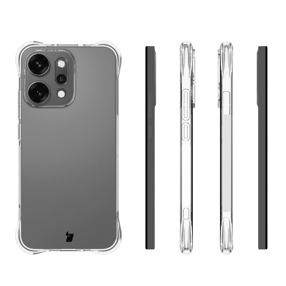 Kryt Bizon Case Clear Pack case + 2x screen film Oppo Reno 14