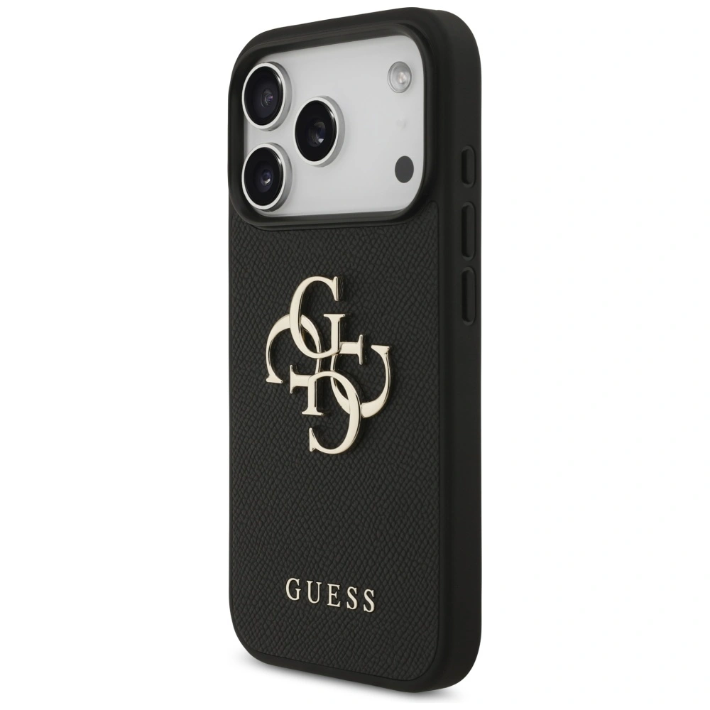 Kryt Guess Grained Big 4G & Classic Logo Apple iPhone 17 Pro black