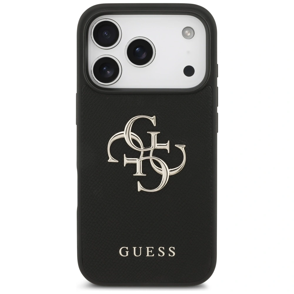 Kryt Guess Grained Big 4G & Classic Logo Apple iPhone 17 Pro black