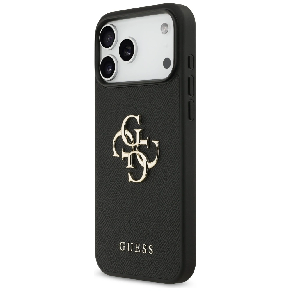 Kryt Guess Grained Big 4G & Classic Logo Apple iPhone 17 Pro Max black