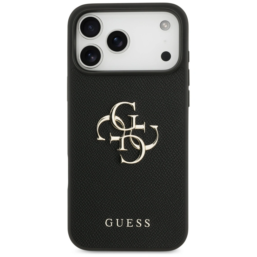 Kryt Guess Grained Big 4G & Classic Logo Apple iPhone 17 Pro Max black