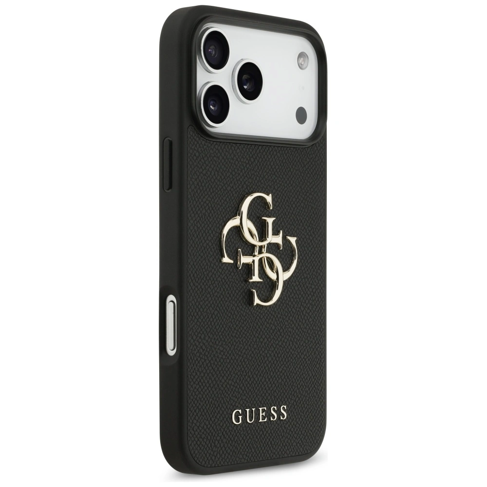 Kryt Guess Grained Big 4G & Classic Logo Apple iPhone 17 Pro Max black