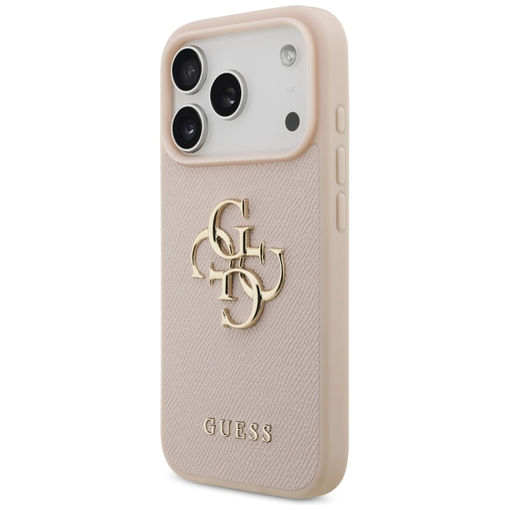 Kryt Guess Grained Big 4G & Classic Logo Apple iPhone 17 Pro pink