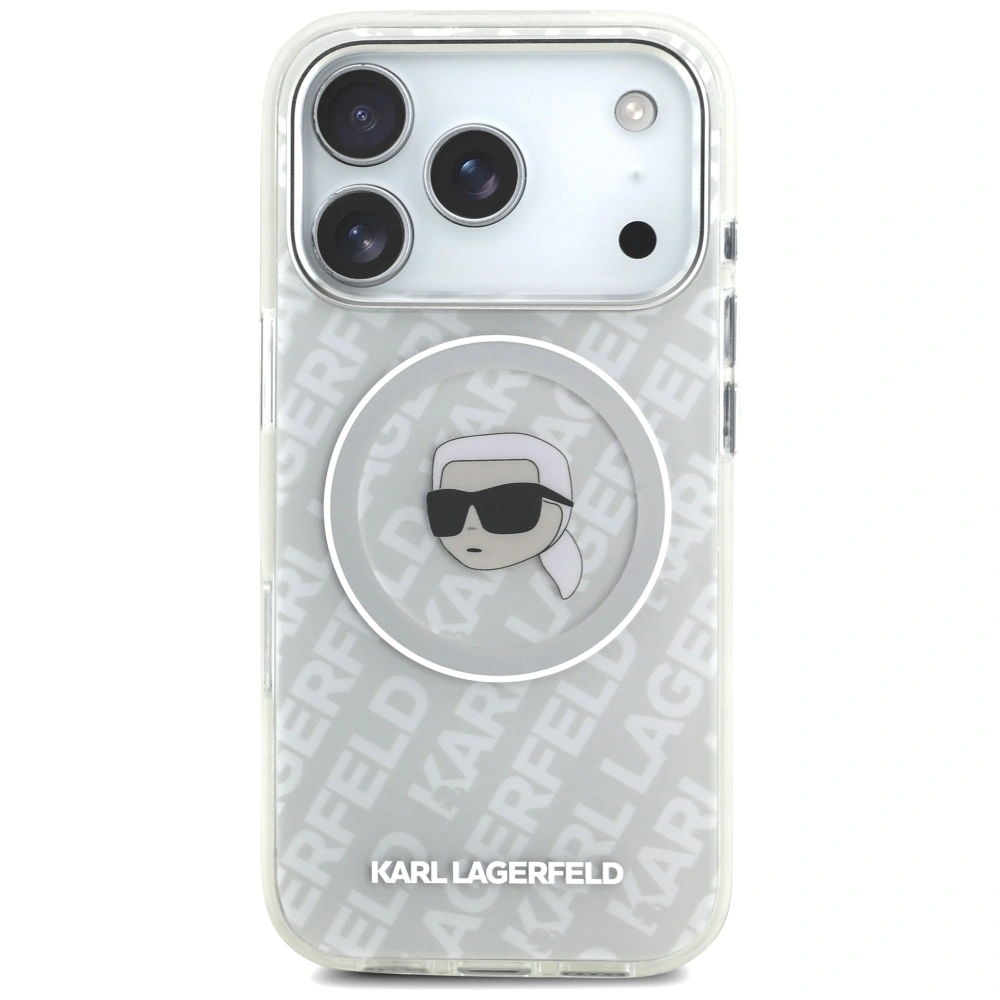 Kryt Karl Lagerfeld IML Karl Head Logo MagSafe Apple iPhone 17 Pro grey