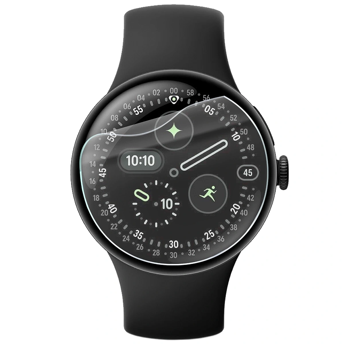 Ochranné sklo Bizon Glass Watch Hydrogel Duo Google Pixel Watch 4 45mm [2 PACK]