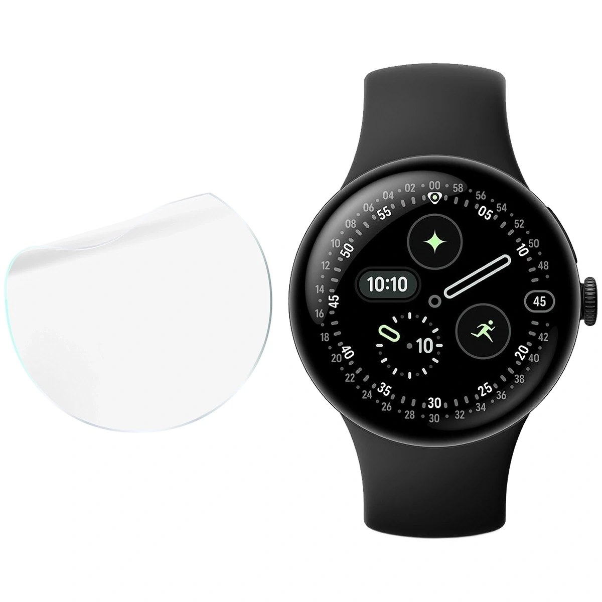 Ochranné sklo Bizon Glass Watch Hydrogel Duo Google Pixel Watch 4 45mm [2 PACK]