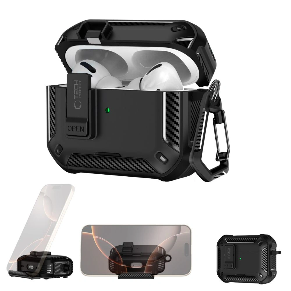 Kryt Tech-Protect Carbonox MagSafe Apple AirPods Pro 3 Black