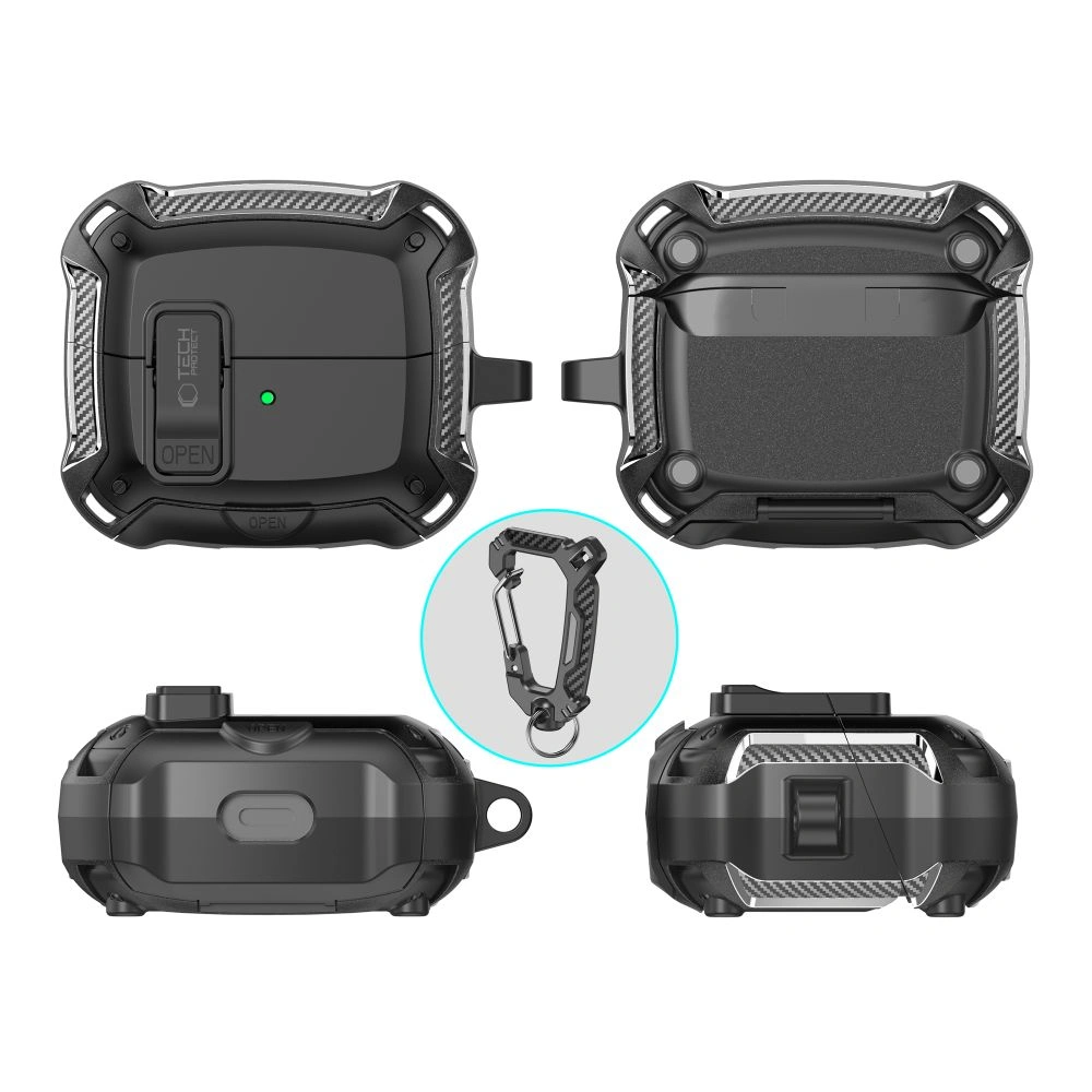 Kryt Tech-Protect Carbonox MagSafe Samsung Galaxy Buds 3 / 3 FE / 3 Pro Black