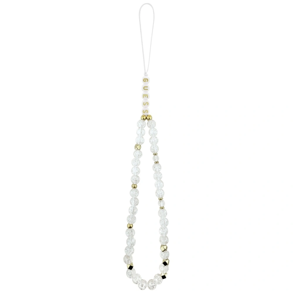 Kryt Guess IML Flowers Electro Pearl Strap MagSafe Apple iPhone 17 white