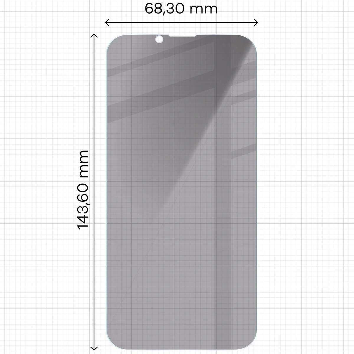 Ochranné sklo Bizon Glass Clear Shadow Apple iPhone 17e / 16e / 14 / 13 Pro / 13 tinted [2 PACK]