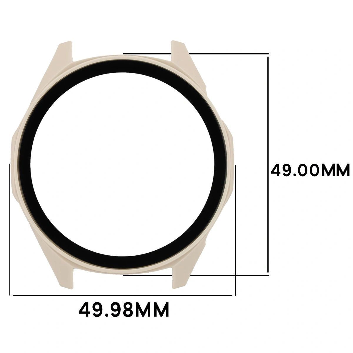 Kryt Bizon Case+Glass Watch Huawei Watch GT6 46mm beige