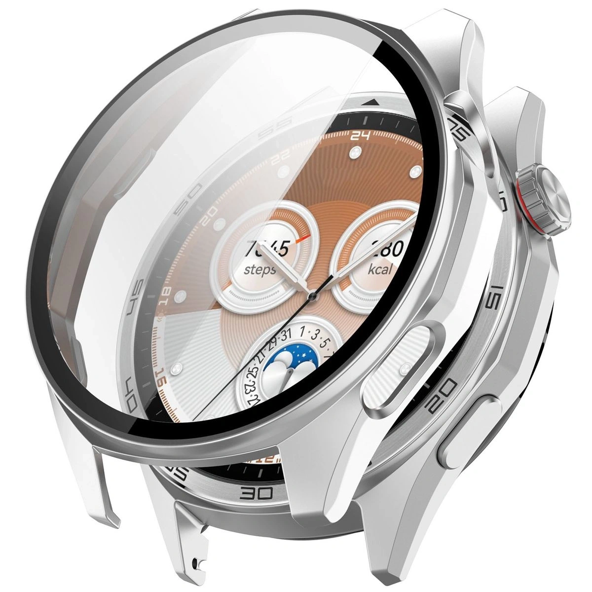 Kryt Bizon Case+Glass Watch Huawei Watch GT6 46mm matte silver