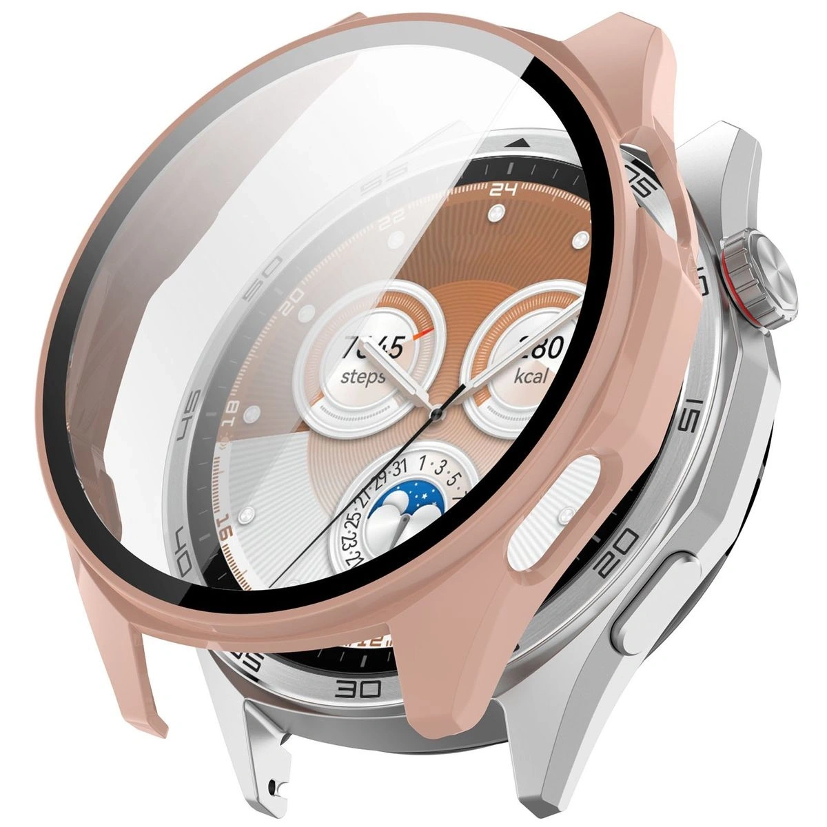 Kryt Bizon Case+Glass Watch Huawei Watch GT6 46mm pink