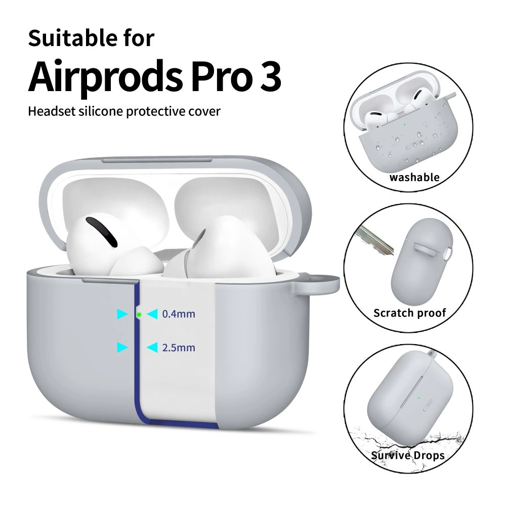 Kryt Tech-Protect Silicone Hook Apple AirPods Pro 3 Crayon Grey