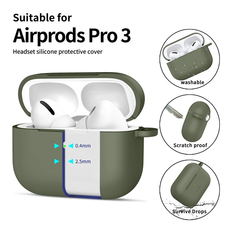 Kryt Tech-Protect Silicone Hook Apple AirPods Pro 3 Olive Green