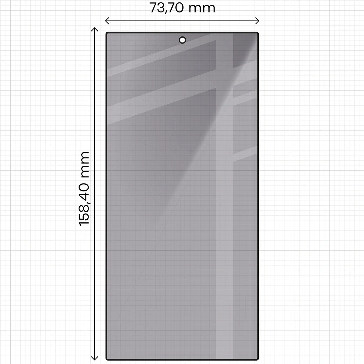 Ochranné sklo Bizon Glass Edge Shadow Duo Samsung Galaxy S24 Ultra tinted with a black frame [2 PACK]