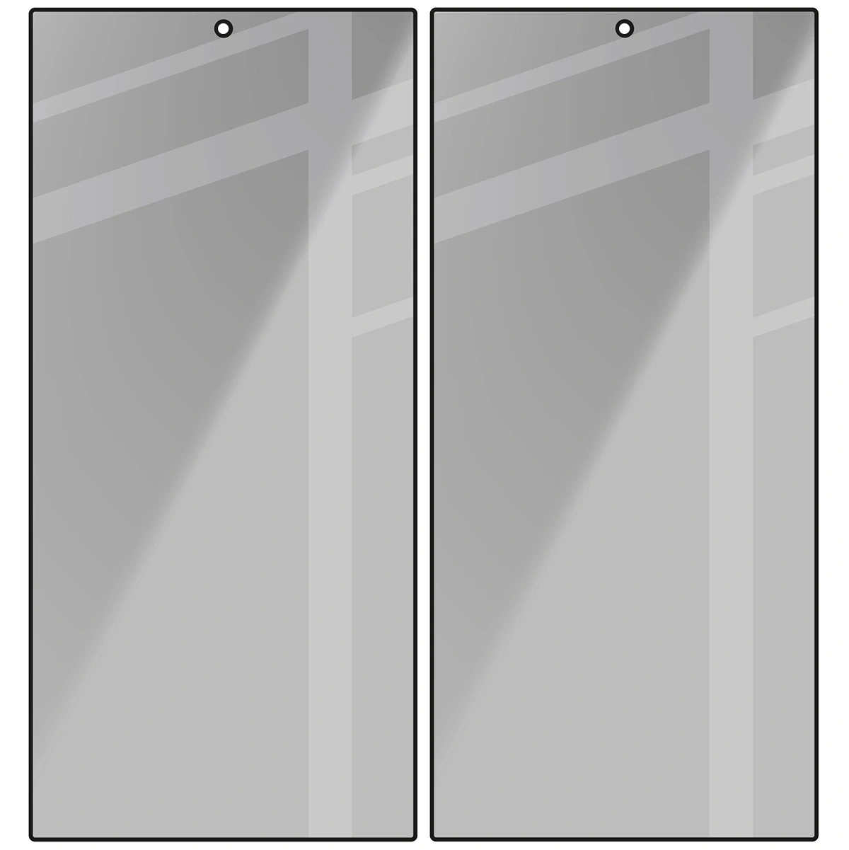 Ochranné sklo Bizon Glass Edge Shadow Duo Samsung Galaxy S24 Ultra tinted with a black frame [2 PACK]