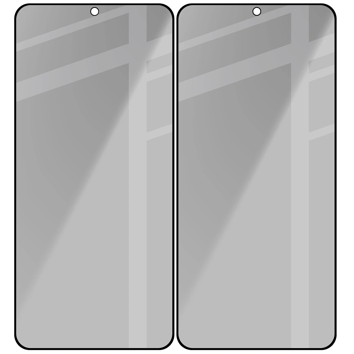 Ochranné sklo Bizon Glass Edge Shadow Duo Samsung Galaxy S25 / S24 tinted with a black frame [2 PACK]