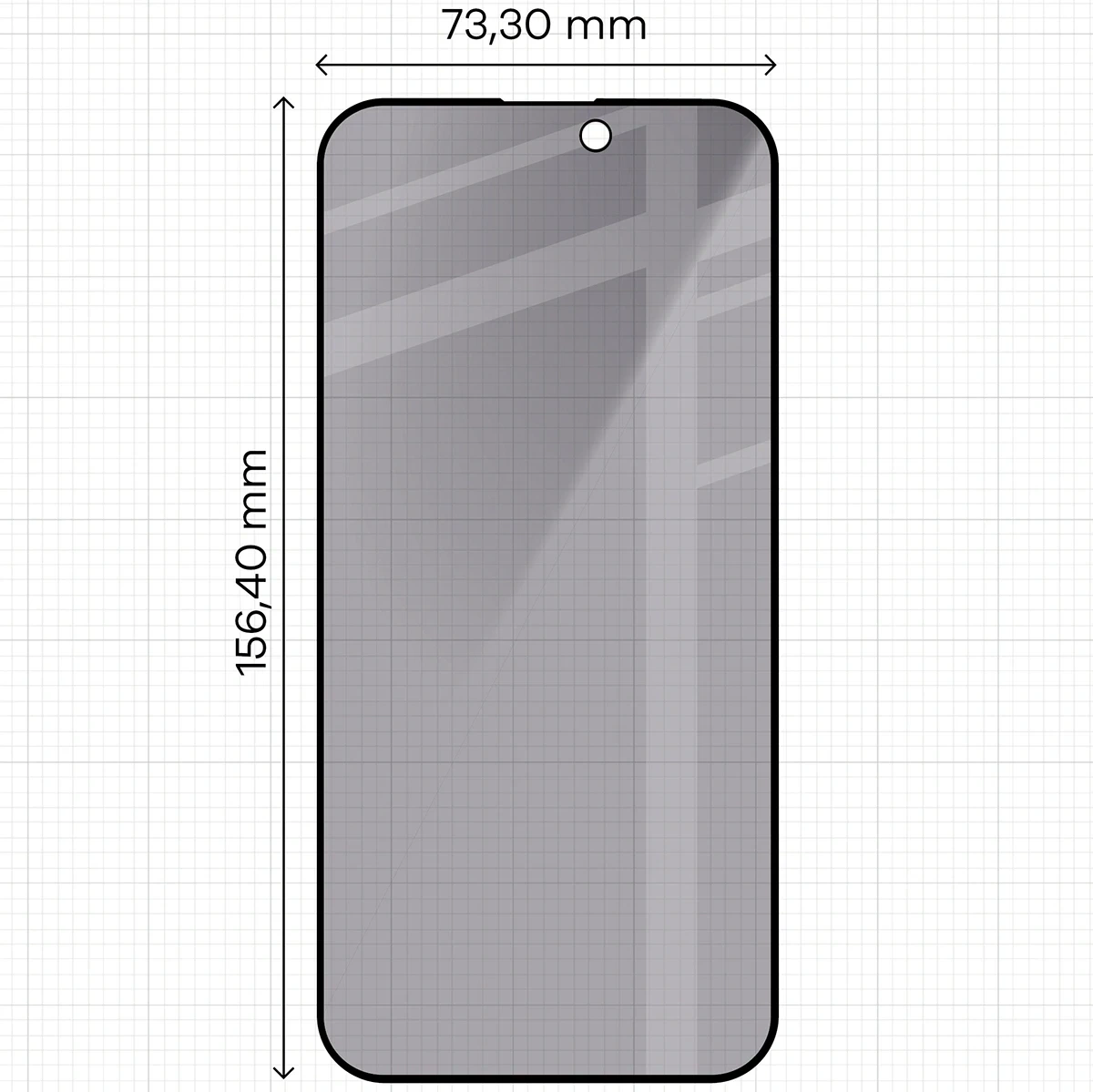 Ochranné sklo Bizon Glass Edge Shadow Duo Apple iPhone 15 Pro Max tinted with a black frame [2 PACK]