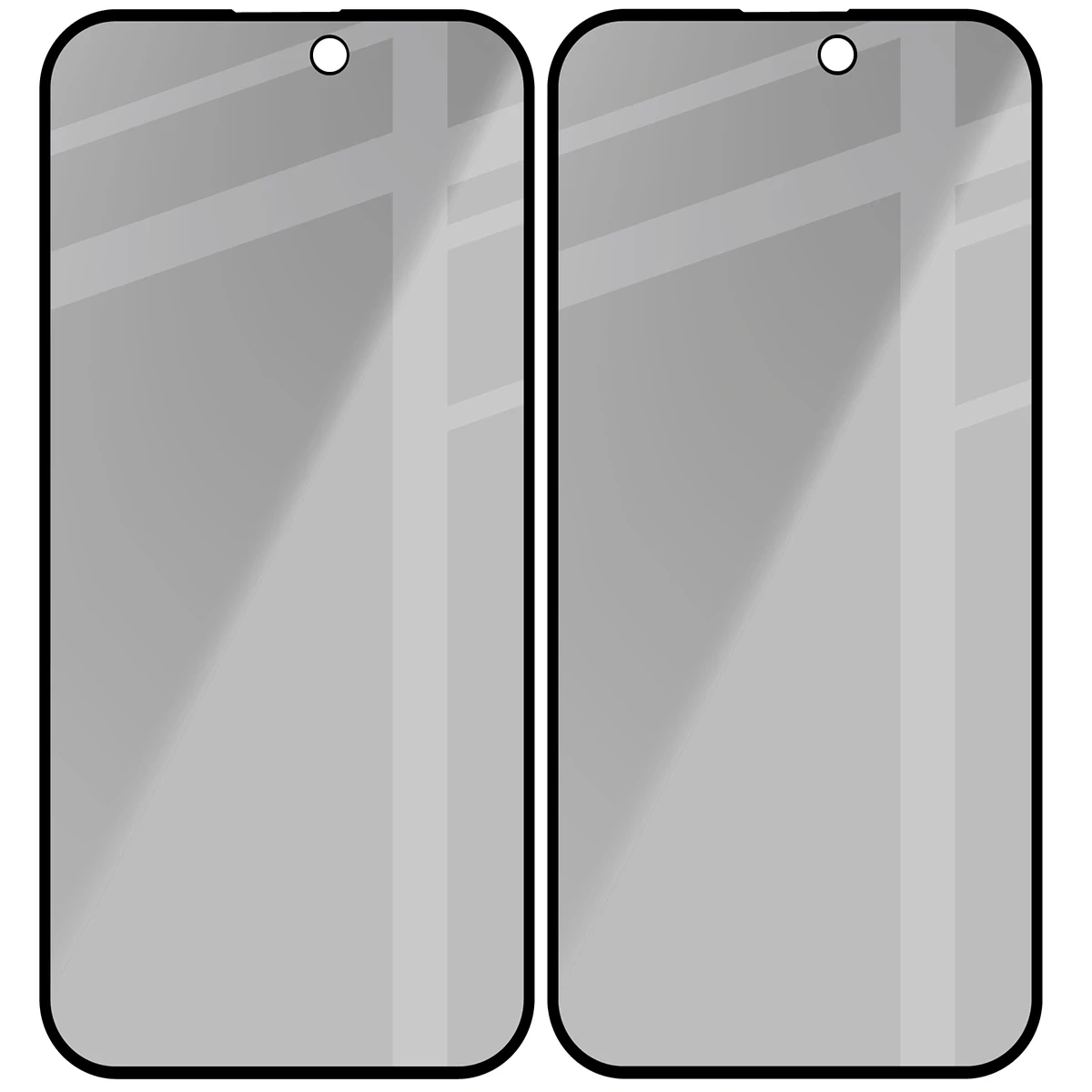 Ochranné sklo Bizon Glass Edge Shadow Duo Apple iPhone 15 / 16 tinted with a black frame [2 PACK]