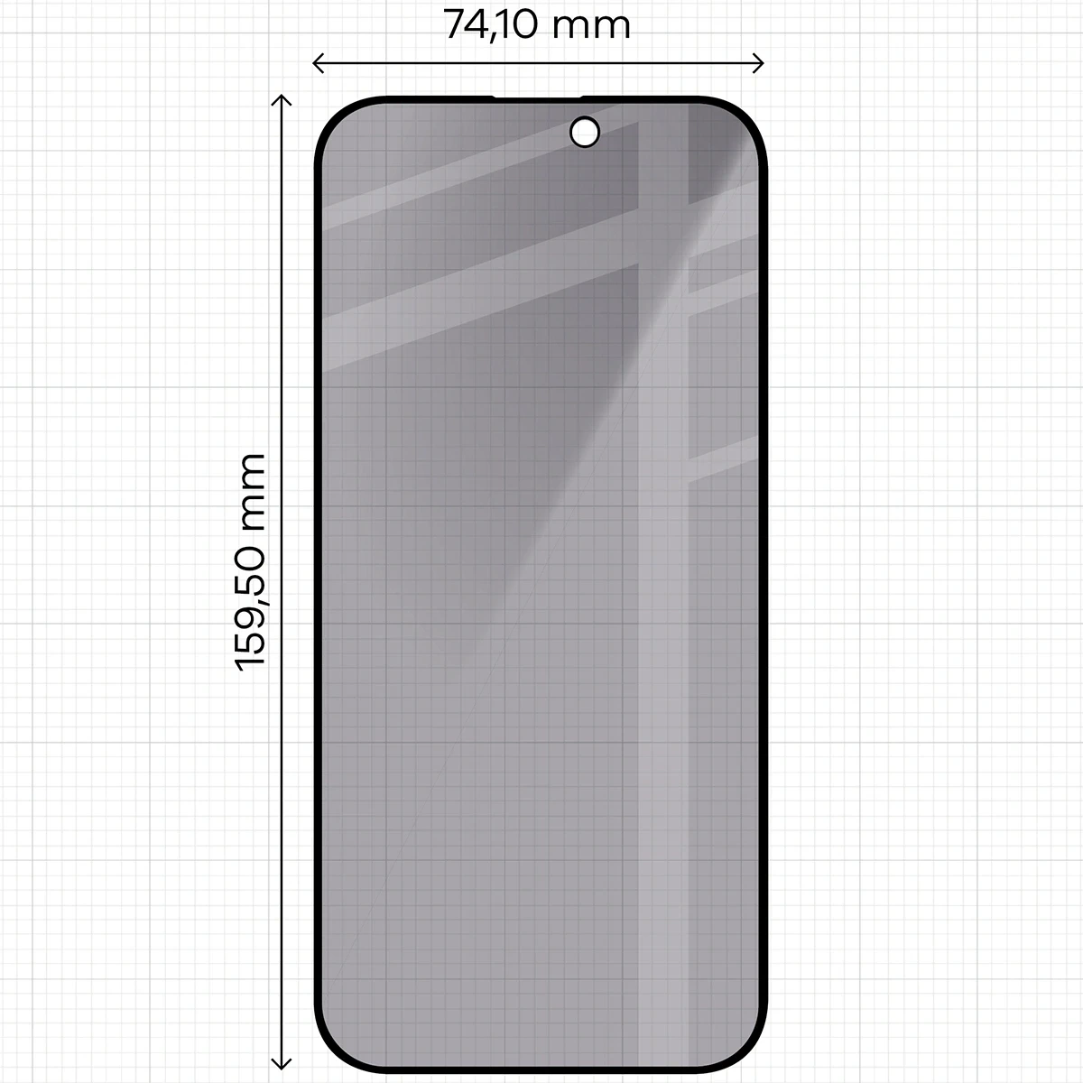 Ochranné sklo Bizon Glass Edge Shadow Duo Apple iPhone 16 Pro Max tinted with a black frame [2 PACK]