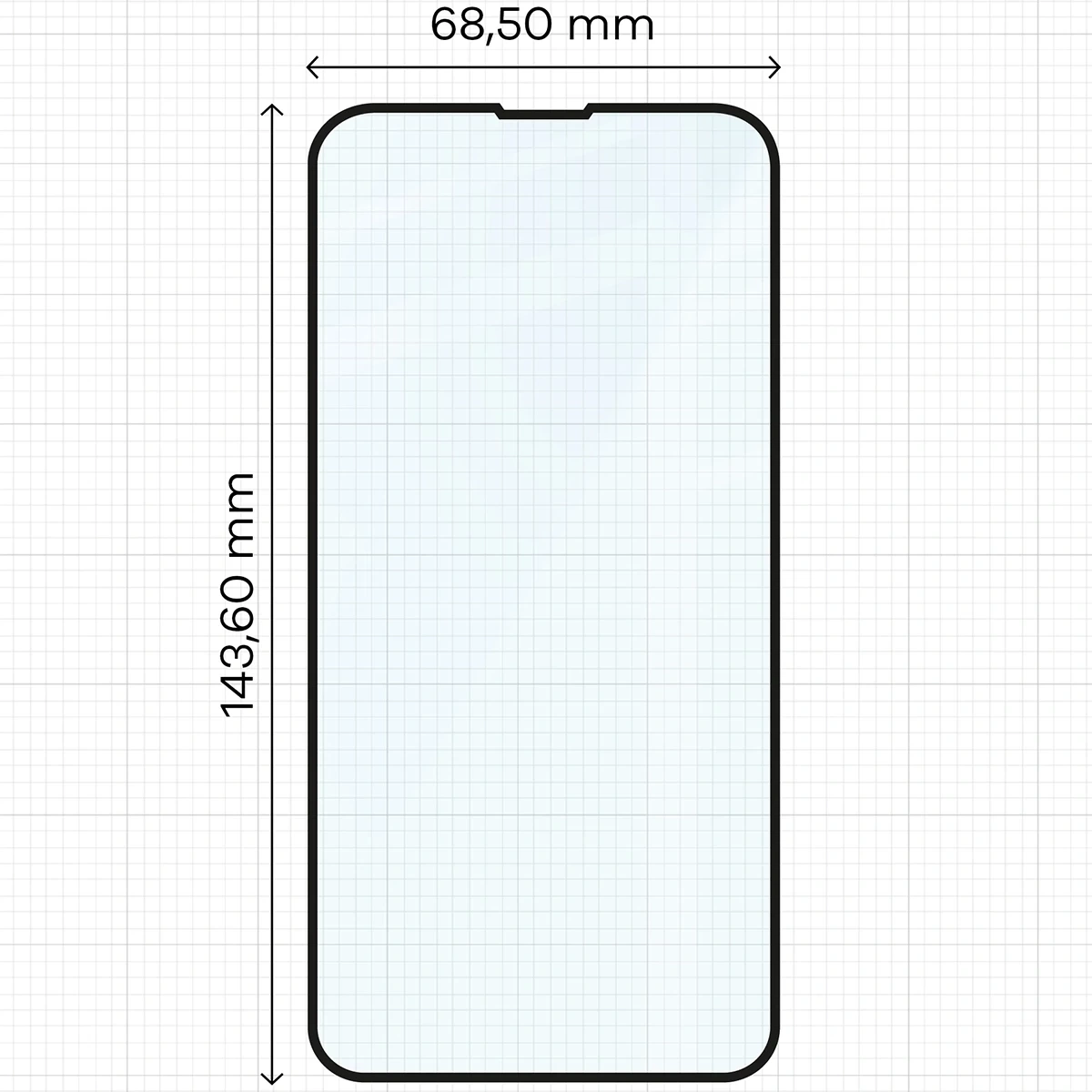 Ochranné sklo Bizon Glass Edge Duo Apple iPhone 13 / 13 Pro black frame [2 PACK]
