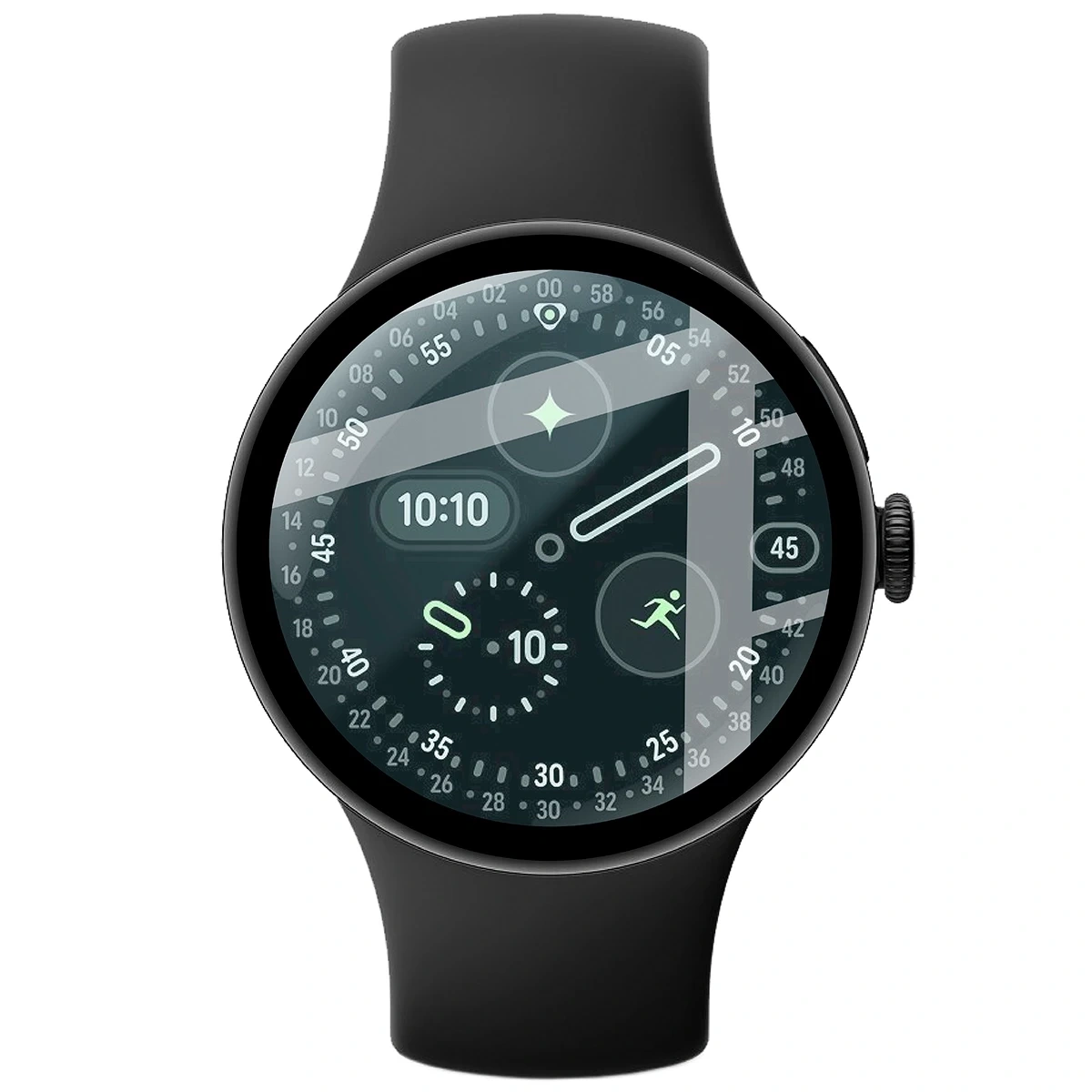 Ochranné sklo Bizon Glass Watch Edge Hybrid Google Pixel Watch 4 45 mm black