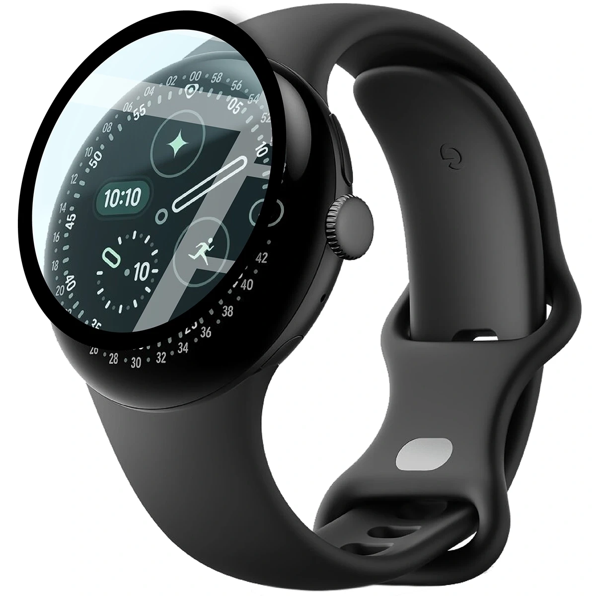 Ochranné sklo Bizon Glass Watch Edge Hybrid Google Pixel Watch 4 45 mm black