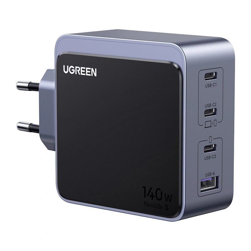 Síťová nabíječka UGREEN Nexode S 140W GaN Charger 3xUSB-C, USB-A (gray)