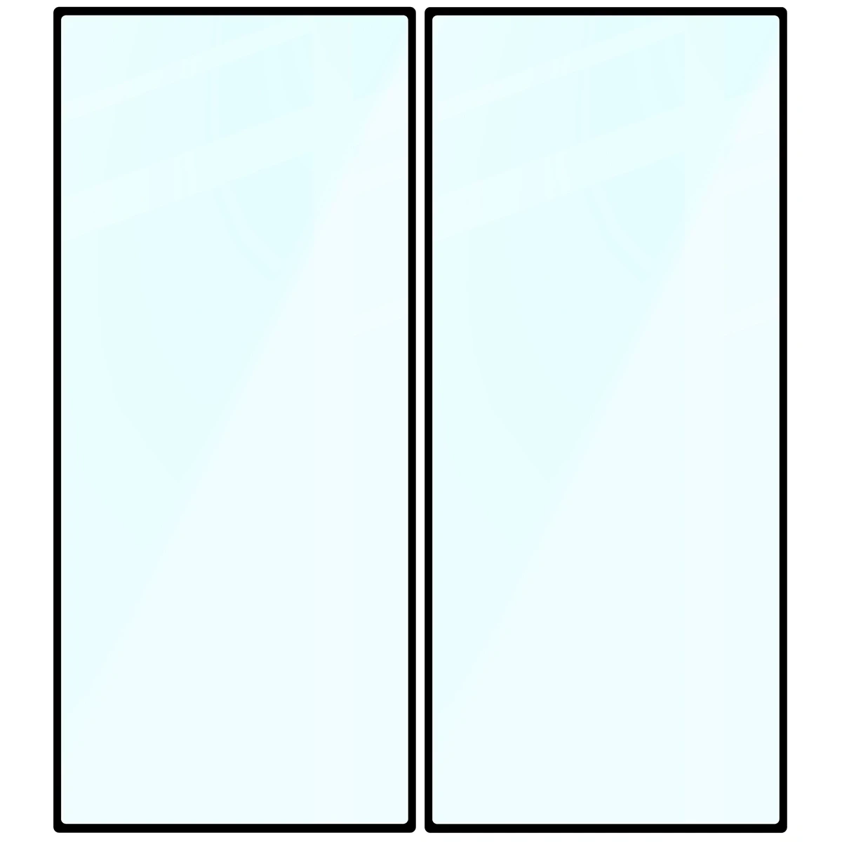 Ochranné sklo Bizon Glass Edge Duo Samsung Galaxy Z Fold7 black frame [2 PACK]