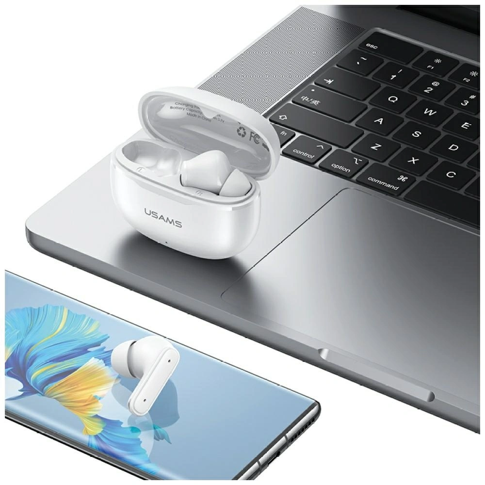 Sluchátka USAMS E05 Wireless In-Ear TWS  Bluetooth 6.0 white