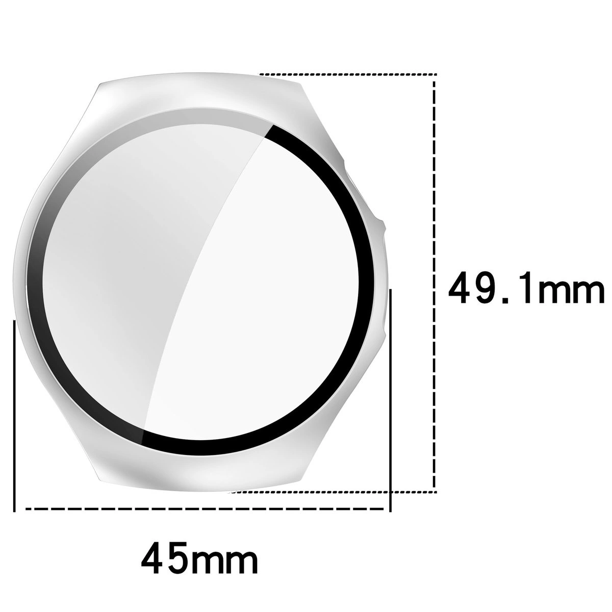 Kryt Bizon Case+Glass Watch Huawei Watch 5 42mm satin silver