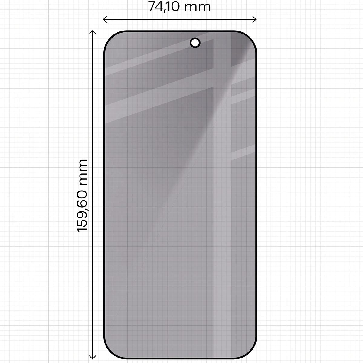 Ochranné sklo Bizon Glass Edge Shadow Apple iPhone 17 Pro Max tinted with a black frame