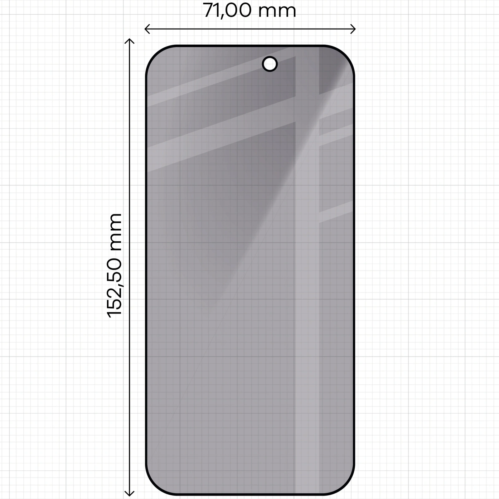 Ochranné sklo Bizon Glass Edge Shadow Apple iPhone Air tinted with a black frame