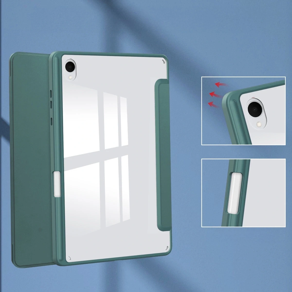 Kryt Bizon Case Tab Clear Matt Samsung Galaxy Tab S11 dark green