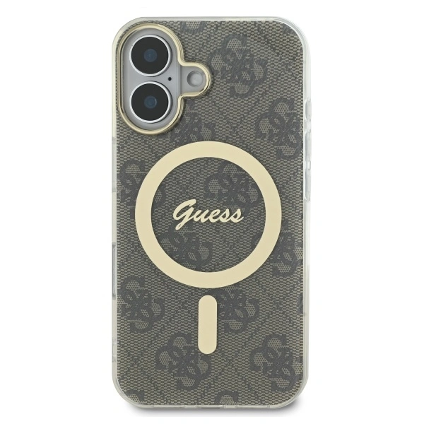 Kryt Guess Apple iPhone 16 Plus hardcase IML 4G MagSafe brown