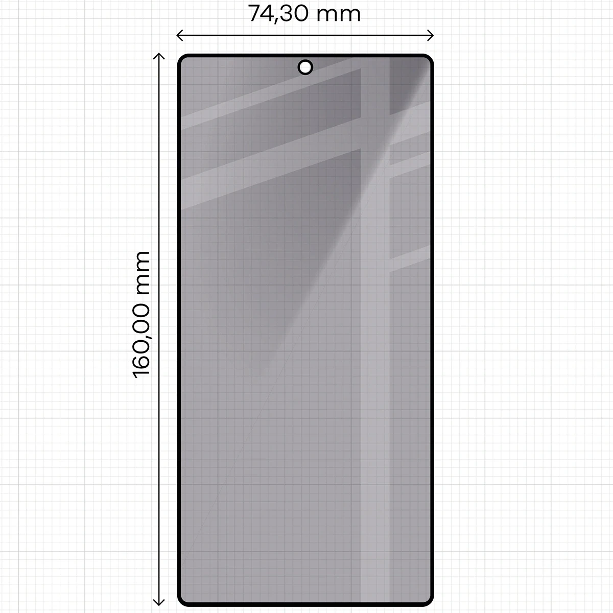 Ochranné sklo Bizon Glass Edge Shadow Duo Samsung Galaxy S25 Ultra tinted with a black frame [2 PACK]