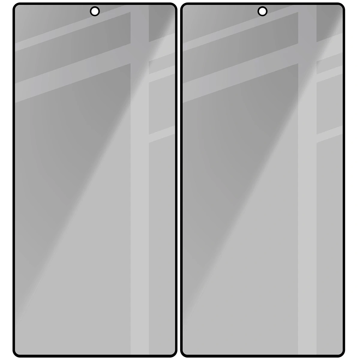 Ochranné sklo Bizon Glass Edge Shadow Duo Samsung Galaxy S25 Ultra tinted with a black frame [2 PACK]