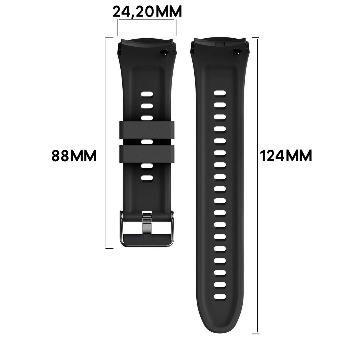 Kryt Bizon Strap Watch Silicone T Huawei Watch 5 46mm black