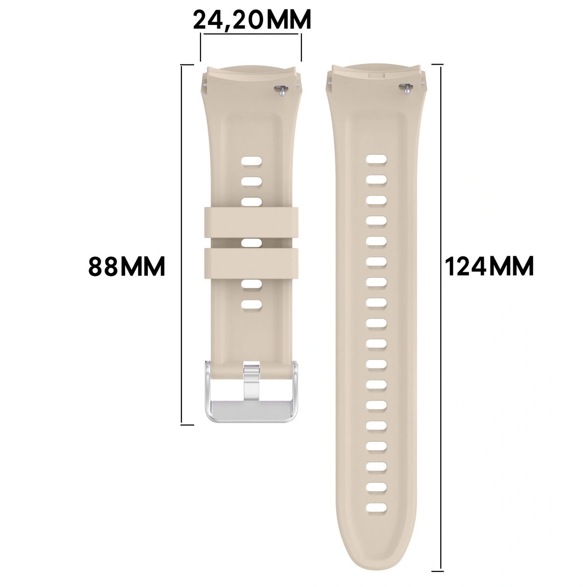 Kryt Bizon Strap Watch Silicone T Huawei Watch 5 46mm beige