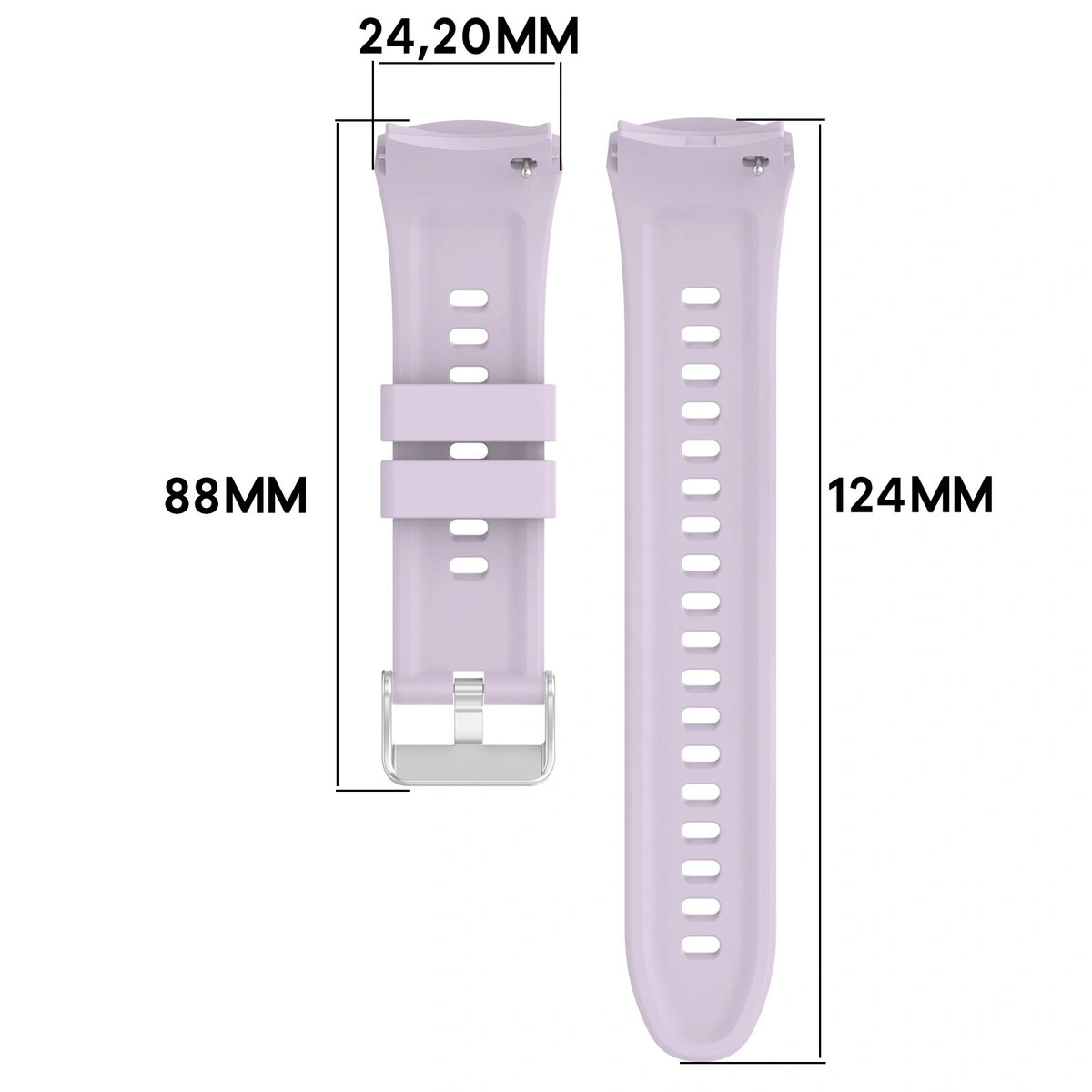 Kryt Bizon Strap Watch Silicone T Huawei Watch 5 46mm purple