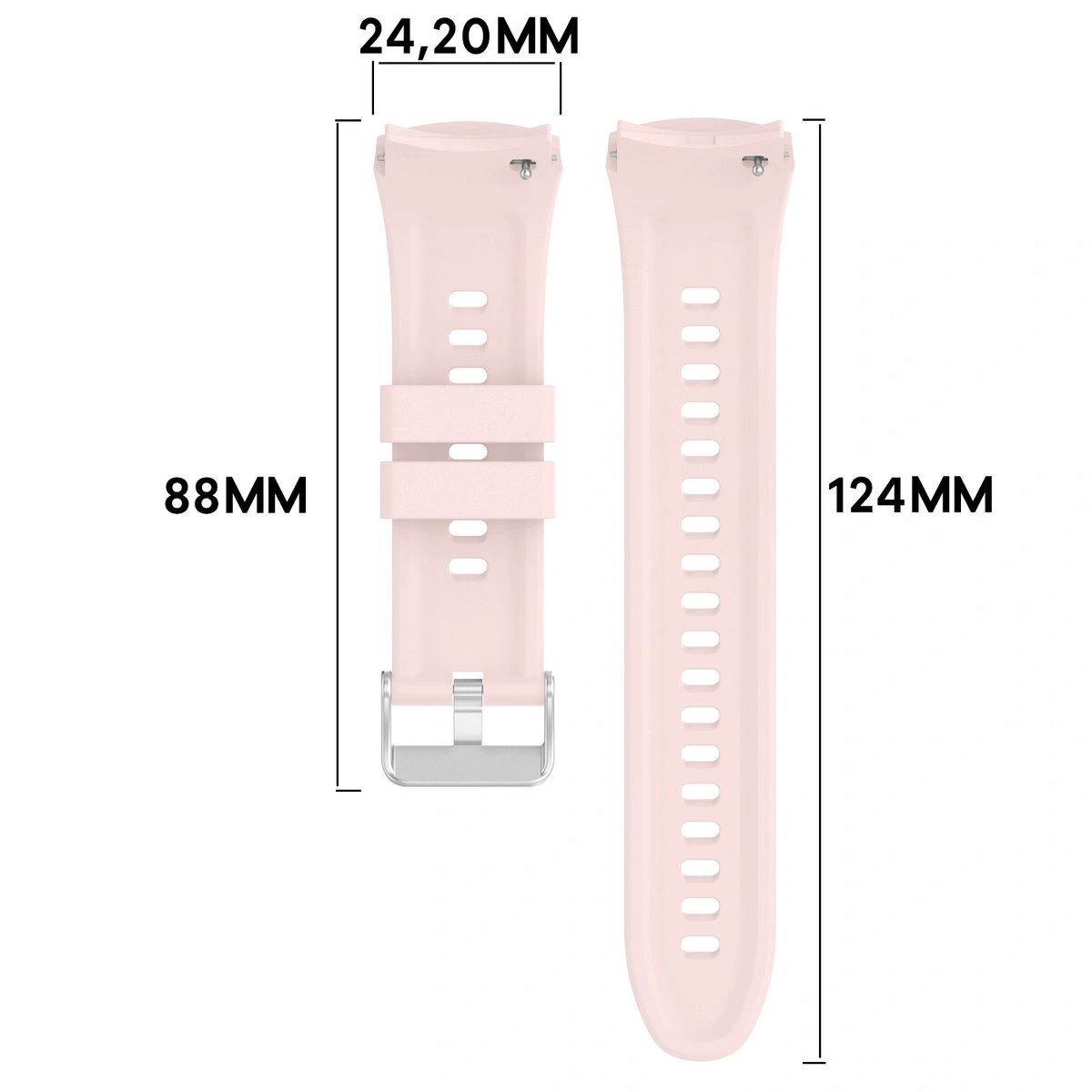 Kryt Bizon Strap Watch Silicone T Huawei Watch 5 46mm pink